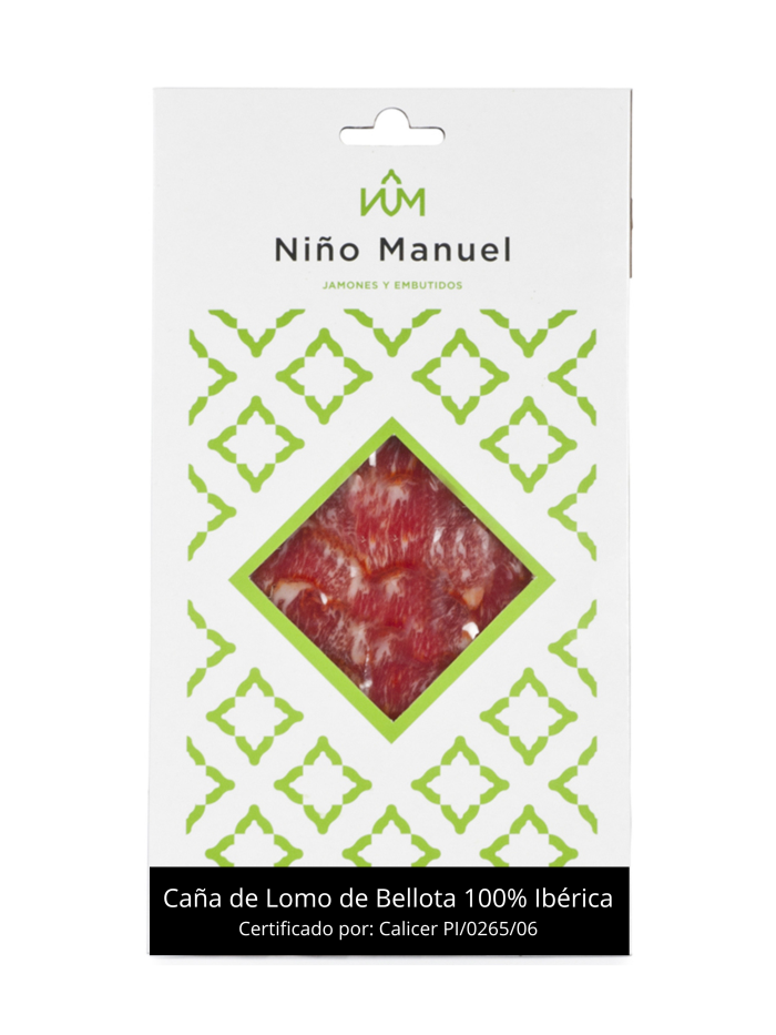 Loncheado de Caña De Lomo De Bellota 100% Ibérica– Blister (100 g)